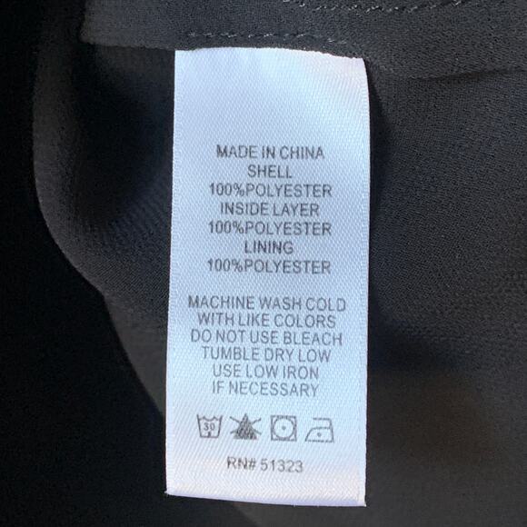 1. State Black Sleeveless Blouse Winged Asymmetrical Handkerchief Tiered Size XS - Picture 10 of 16